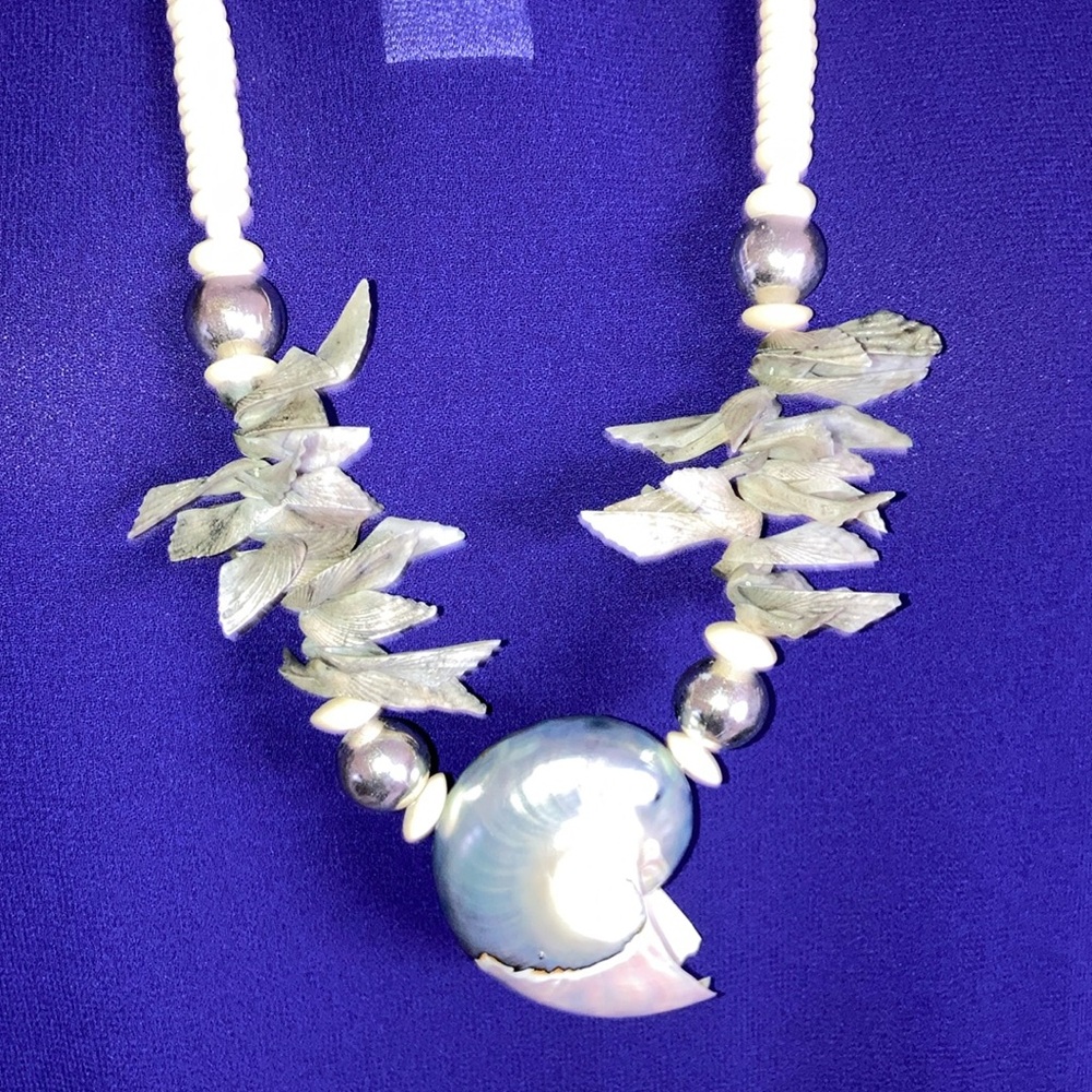 Exquisite, one of a kind mixed sea shell necklace